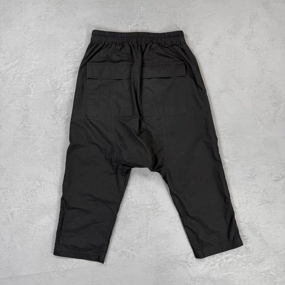 Rick Owens S/S 23 Edfu Drawstring Cropped Pants in Cotton Poplin Men's 38 S-M - Picture 5 of 5